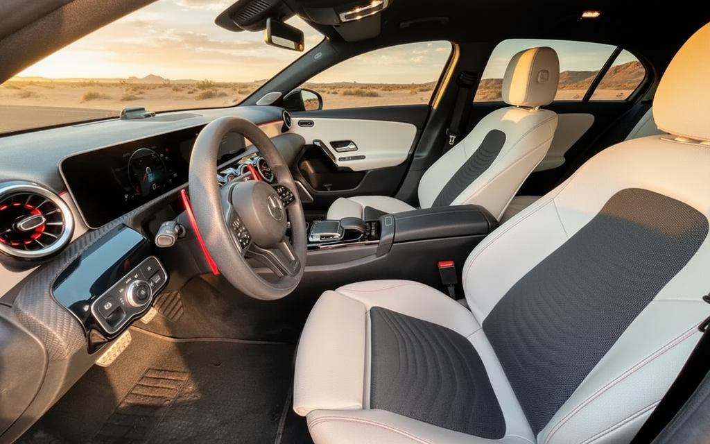 Mercedes A220 2021 leather seats and cabin