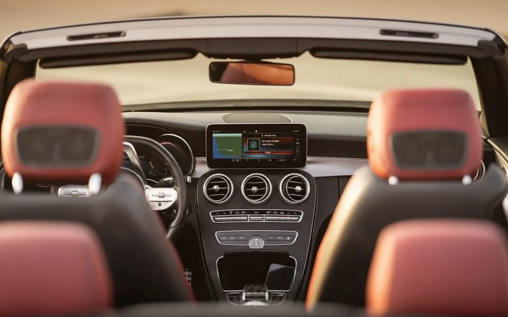 Mercedes C200 2025 interior view showing trim