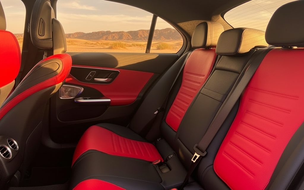 Mercedes C200 2025 interior view showing trim