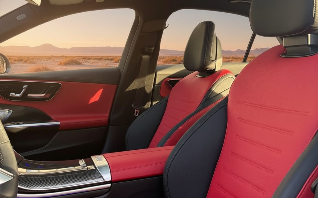 Mercedes C200 2025 leather seats and cabin