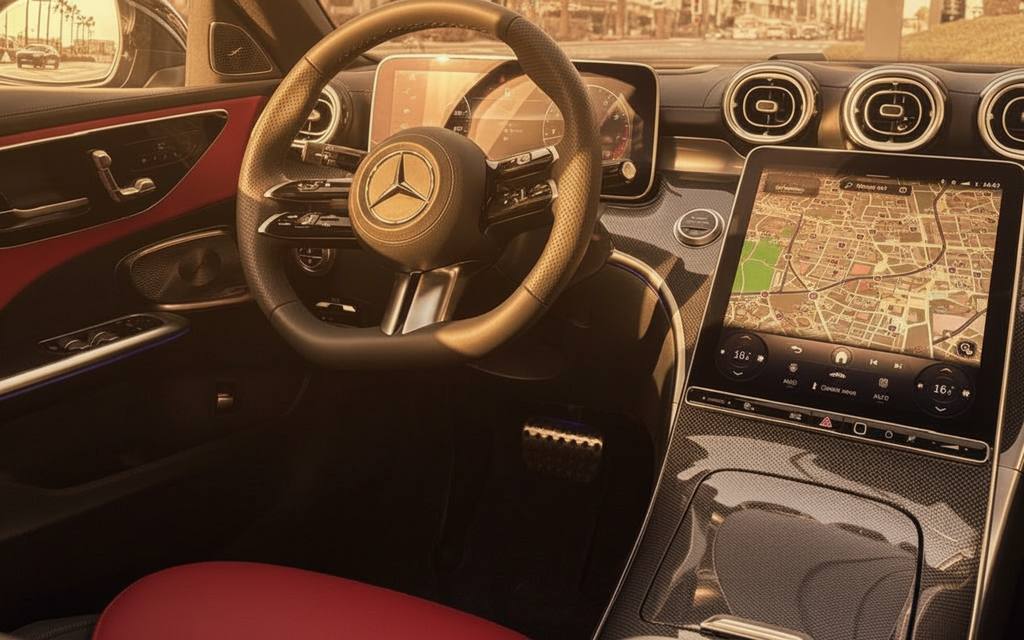 Mercedes C200 2025 interior view showing trim