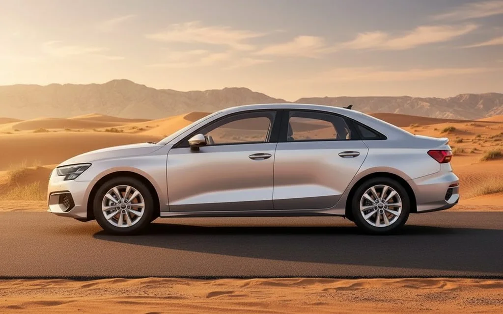 Audi A3 2024 Silver side profile