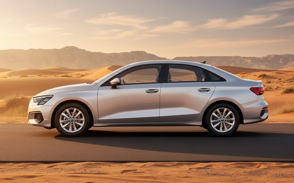 Audi A3 2024 Silver side profile