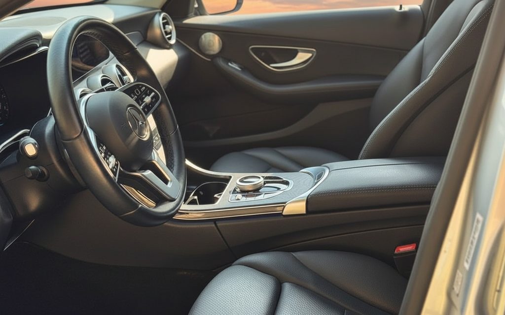 Mercedes C300 2021 interior view showing trim