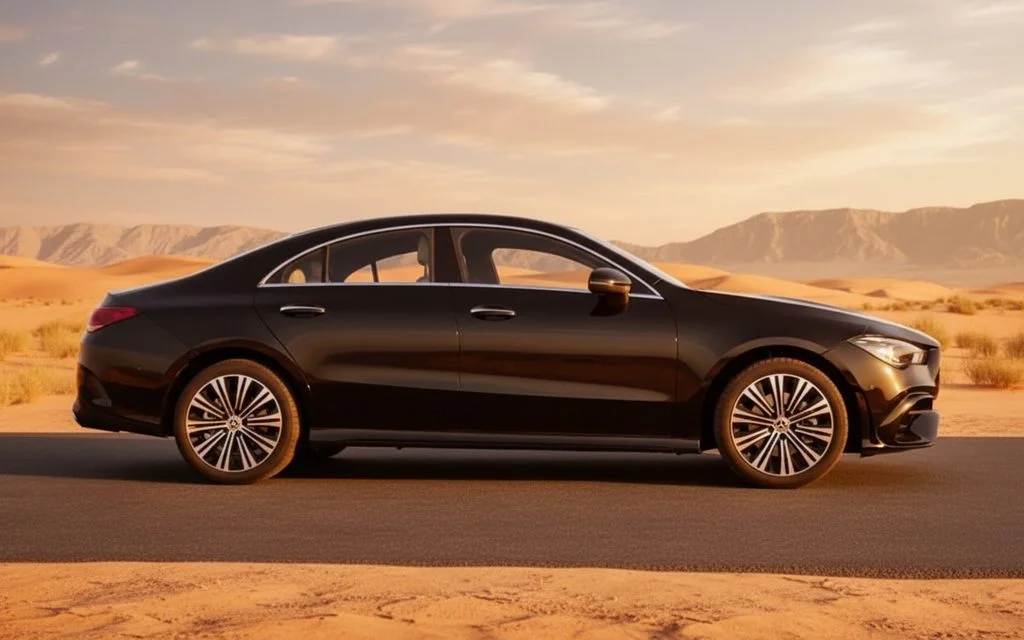 Mercedes Cla250 2023 Black side profile