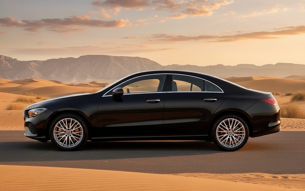Mercedes Cla250 2024 Black side profile
