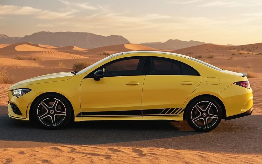 Mercedes Cla250 2020 Yellow side profile