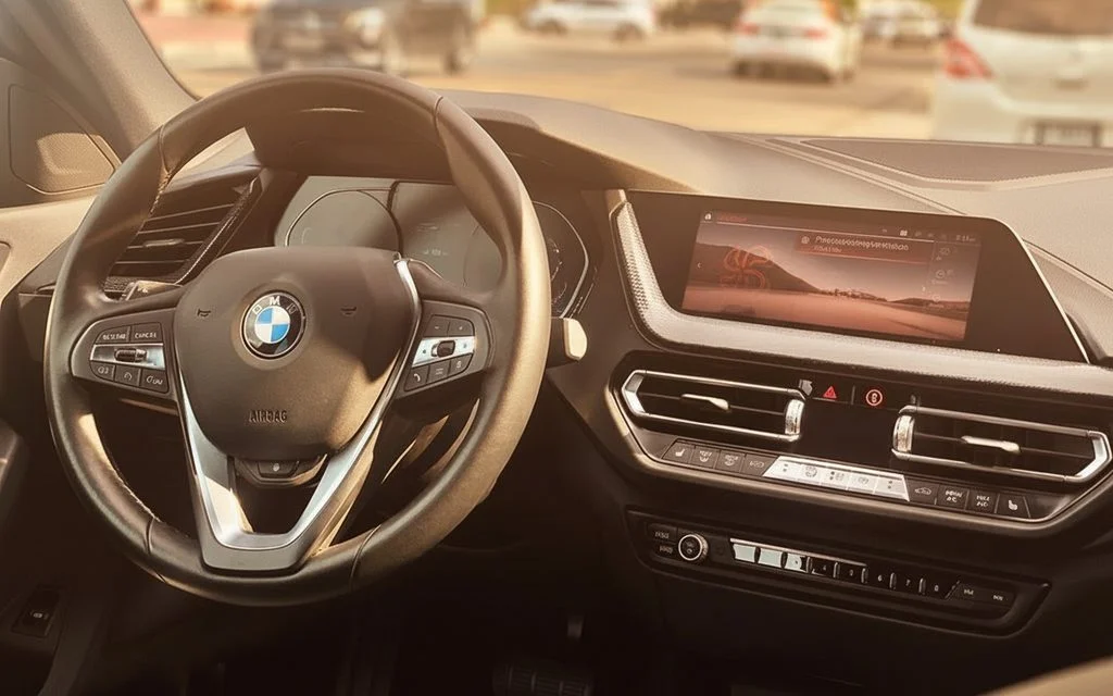 Bmw 228 2022 interior view showing trim