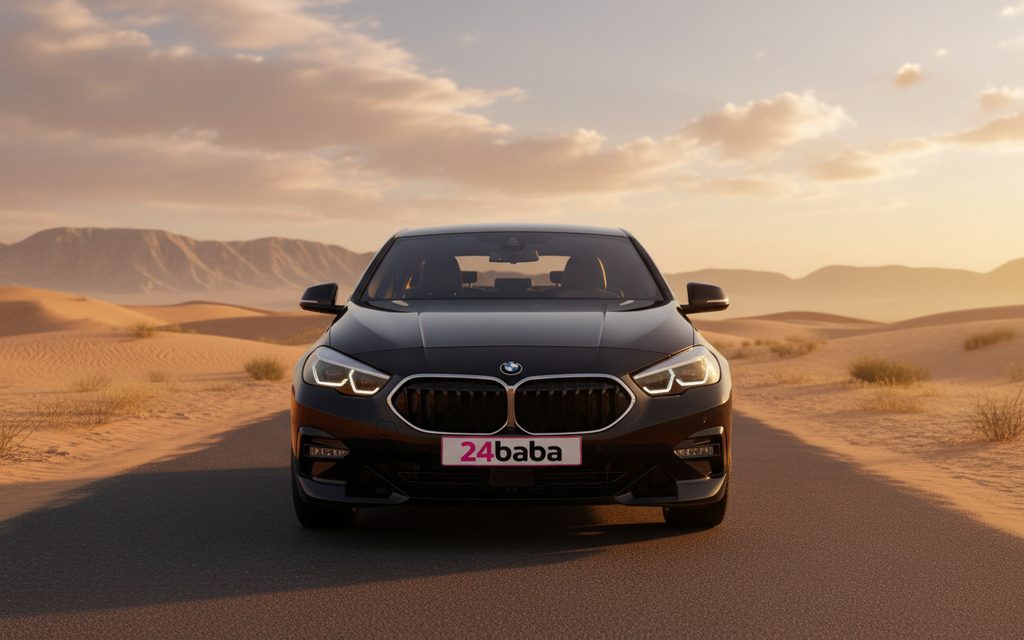 Bmw 228 2022 Black front view with headlights