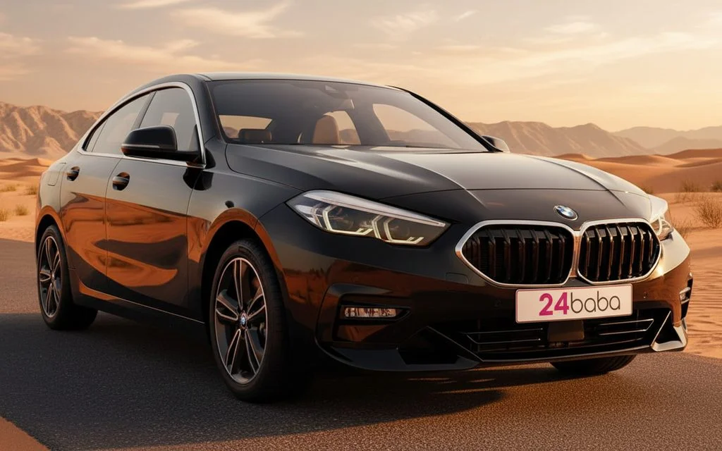 Bmw 228 2022 Black front view with headlights