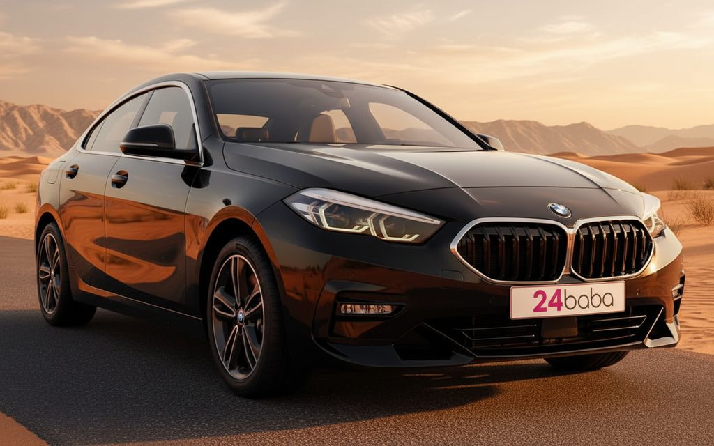 Bmw 228 2022 Black front view with headlights