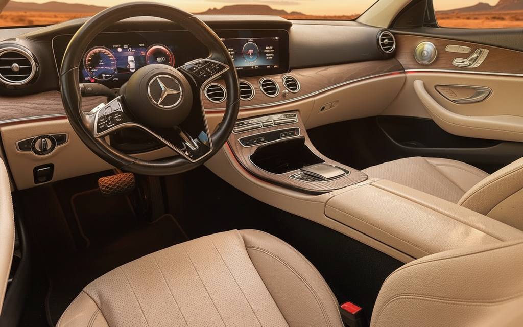 Mercedes E200 2023 interior view showing trim