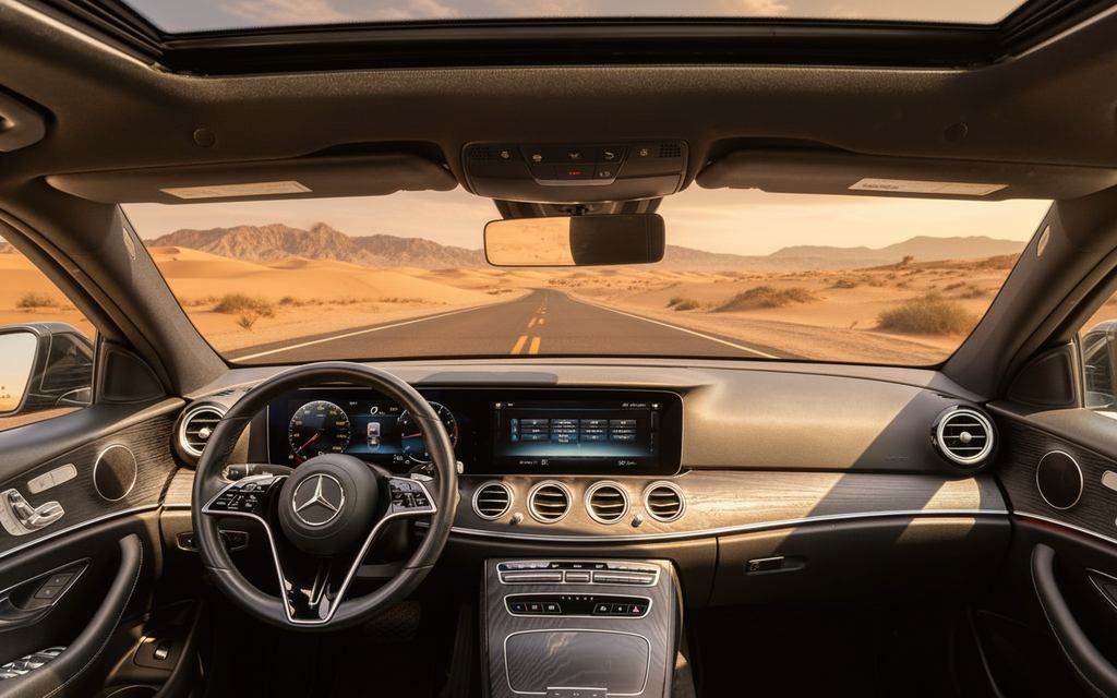 Mercedes E350 2021 interior view showing trim