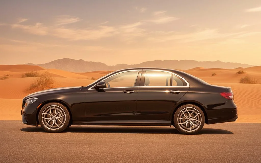 Mercedes E350 2021 Black side profile