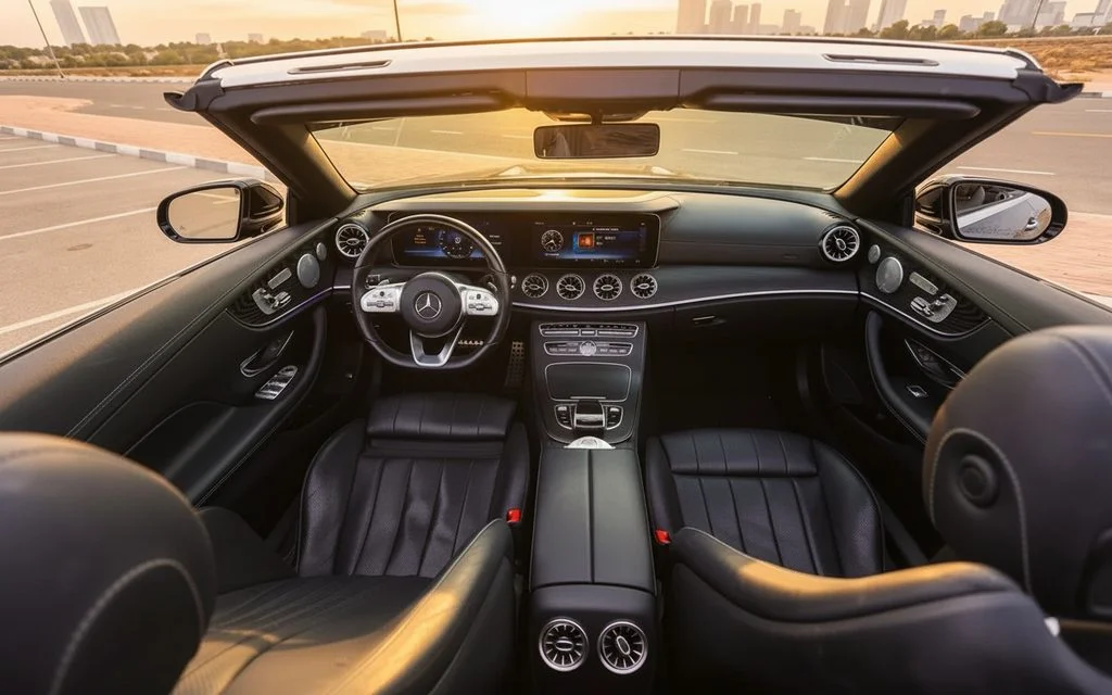 Mercedes E450 2025 interior view showing trim