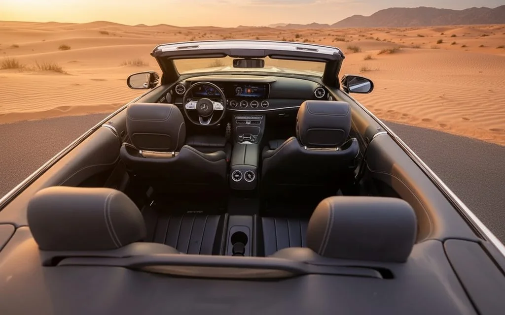 Mercedes E450 2025 interior view showing trim