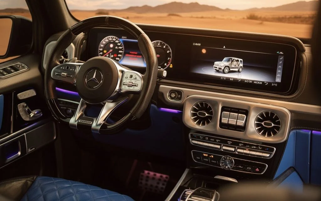 Mercedes G63 2021 interior view showing trim
