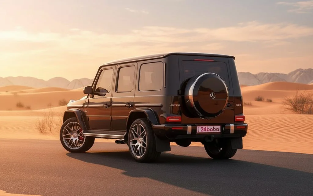Mercedes G63 2022 Black rear view showing taillights