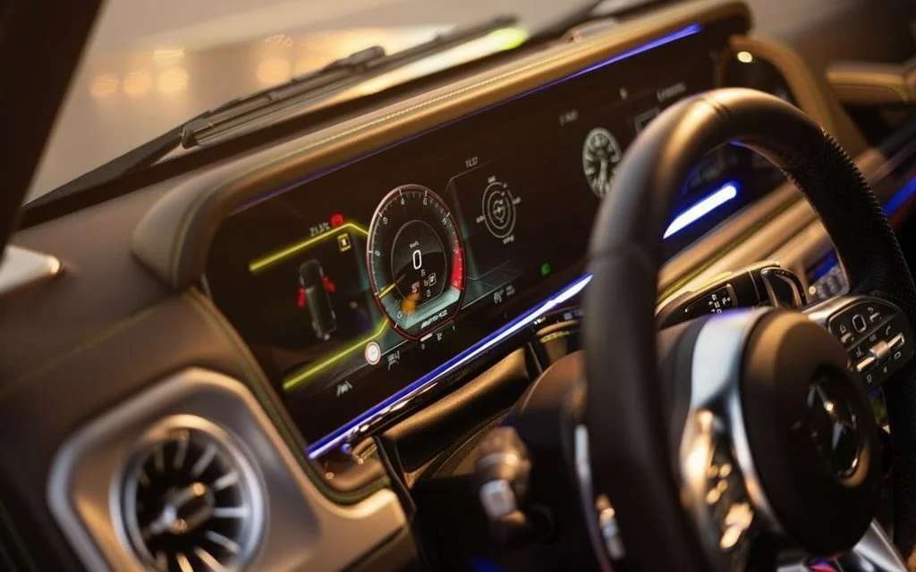 Mercedes G63 2023 interior view showing trim