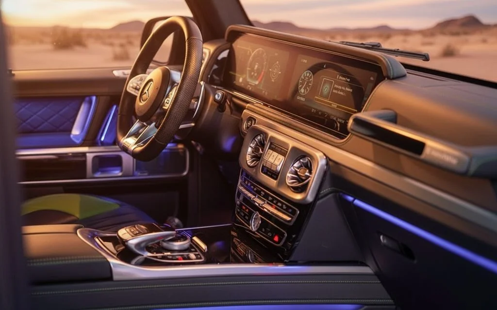 Mercedes G63 2023 interior view showing trim