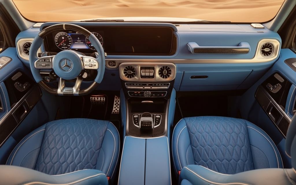 Mercedes G63 2023 leather seats and cabin