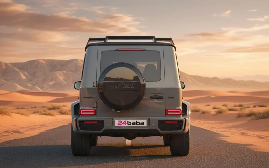 Mercedes G63 2023 Grey rear view showing taillights