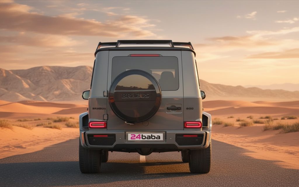 Mercedes G63 2023 Grey rear view showing taillights