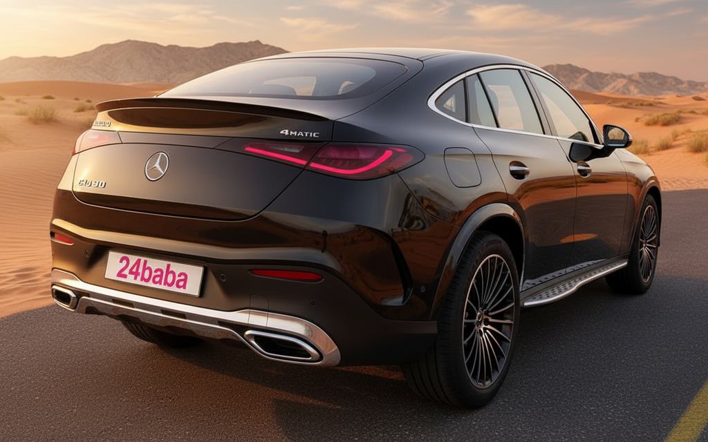 Mercedes Glc200 2025 Black rear view showing taillights