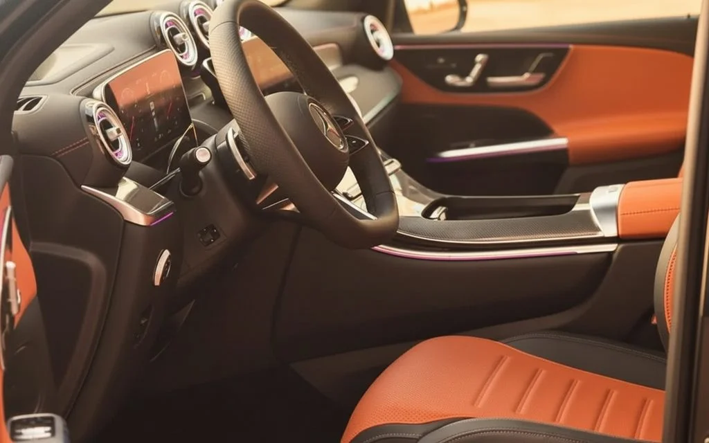 Mercedes Glc200 2025 interior view showing trim