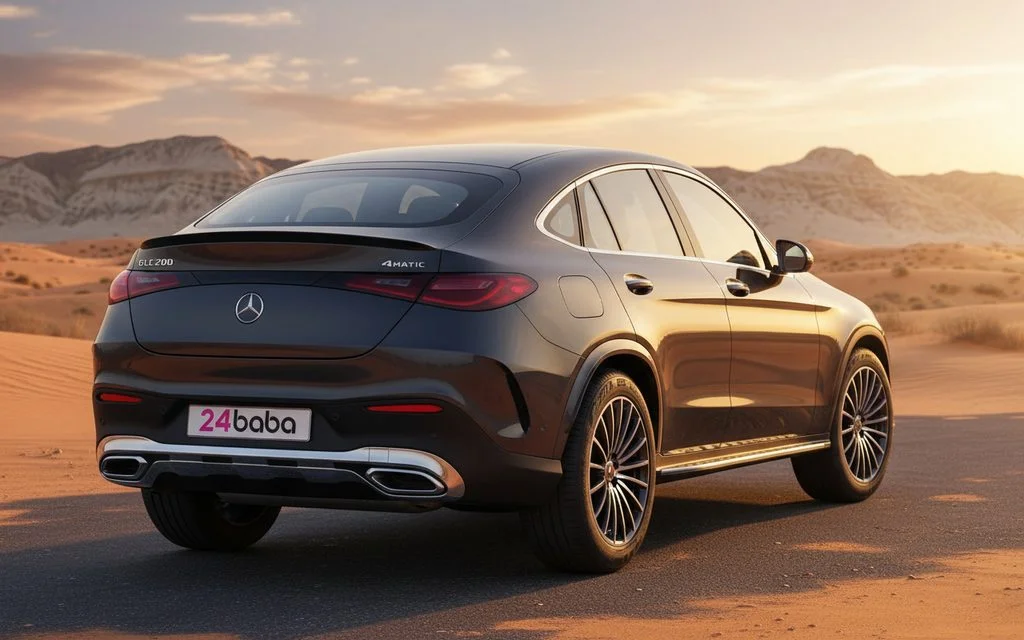 Mercedes Glc200 2025 Black rear view showing taillights