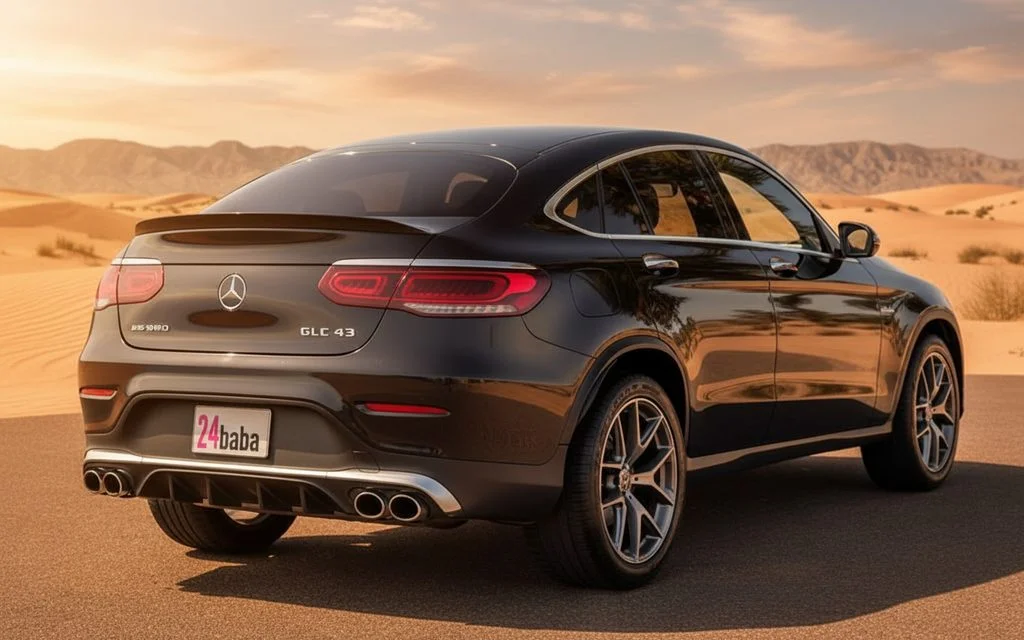 Mercedes Glc43 2022 Black rear view showing taillights