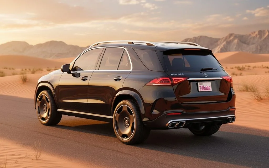 Mercedes Gle350 2022 Black rear view showing taillights
