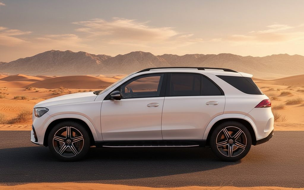 Mercedes Gle450 2025 White side profile