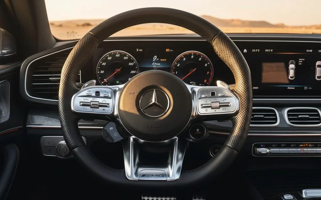 Mercedes Gle53 2023 interior view showing trim