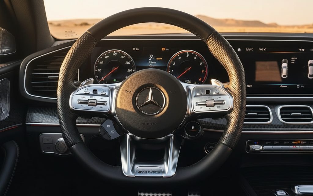 Mercedes Gle53 2023 interior view showing trim