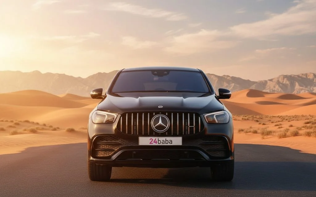 Mercedes Gle53 2023 Black front view with headlights