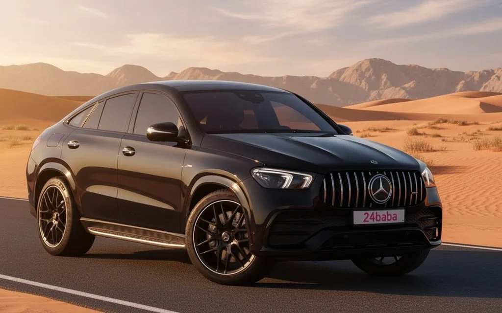 Mercedes Gle53 2023 Black rear view showing taillights