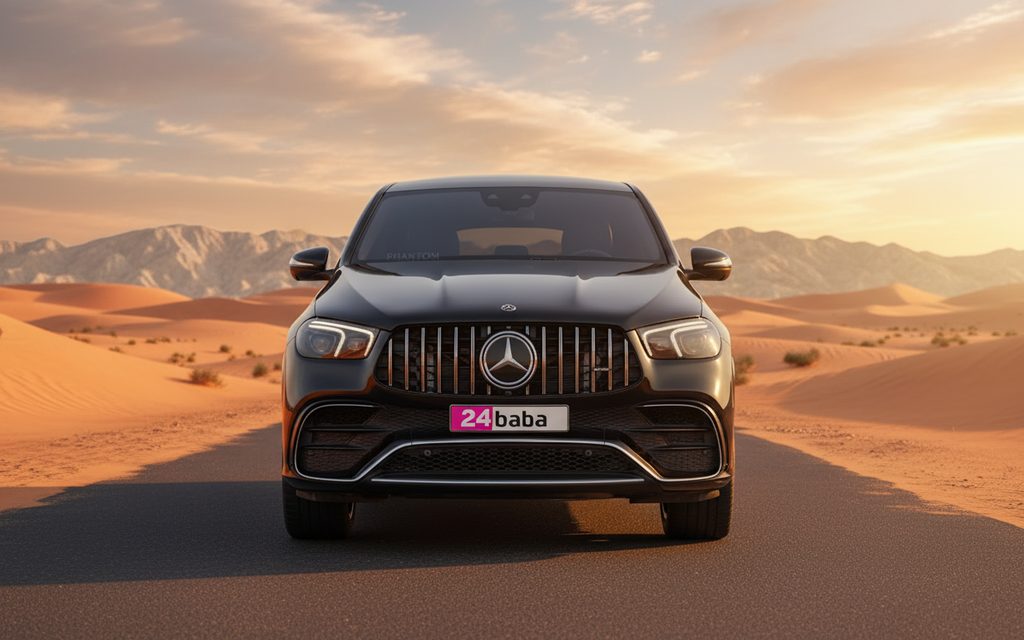 Mercedes Gle63 2021 Black front view with headlights