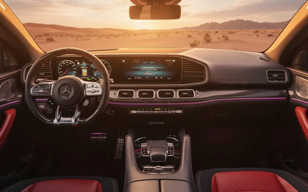 Mercedes Gle63 2021 interior view showing trim