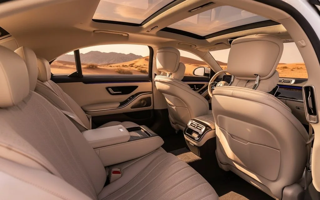 Mercedes S500 2023 interior view showing trim
