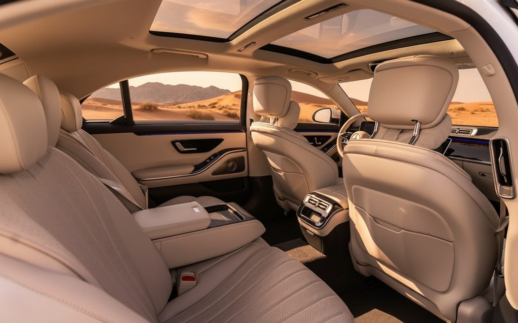 Mercedes S500 2023 interior view showing trim