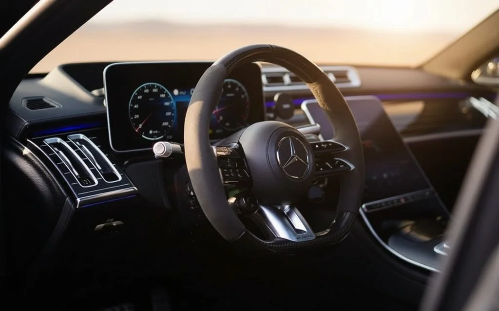 Mercedes S580 2024 interior view showing trim