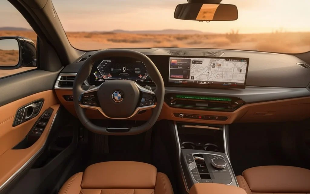 Bmw 318 2026 interior view showing trim