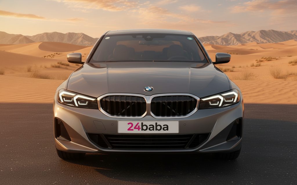 Bmw 318 2026 Grey front view with headlights