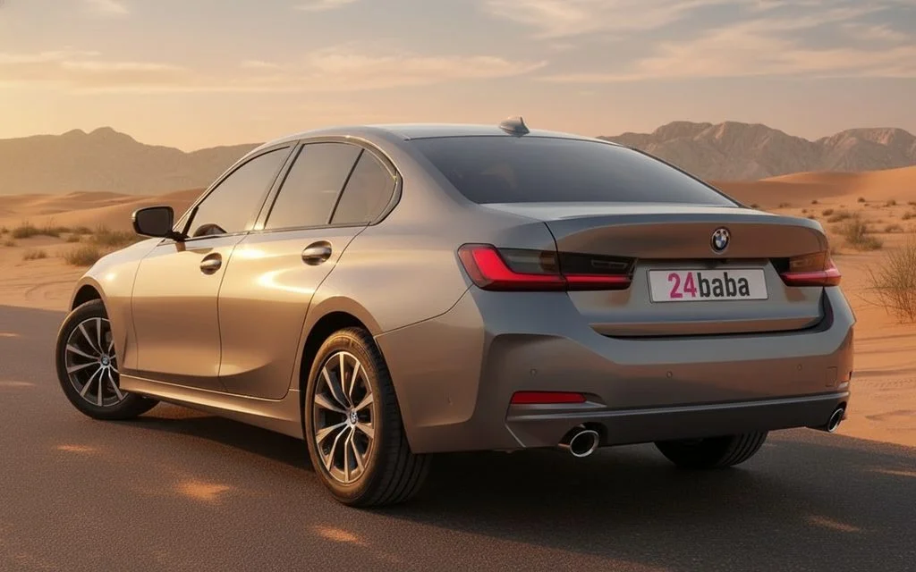Bmw 318 2026 Grey rear view showing taillights