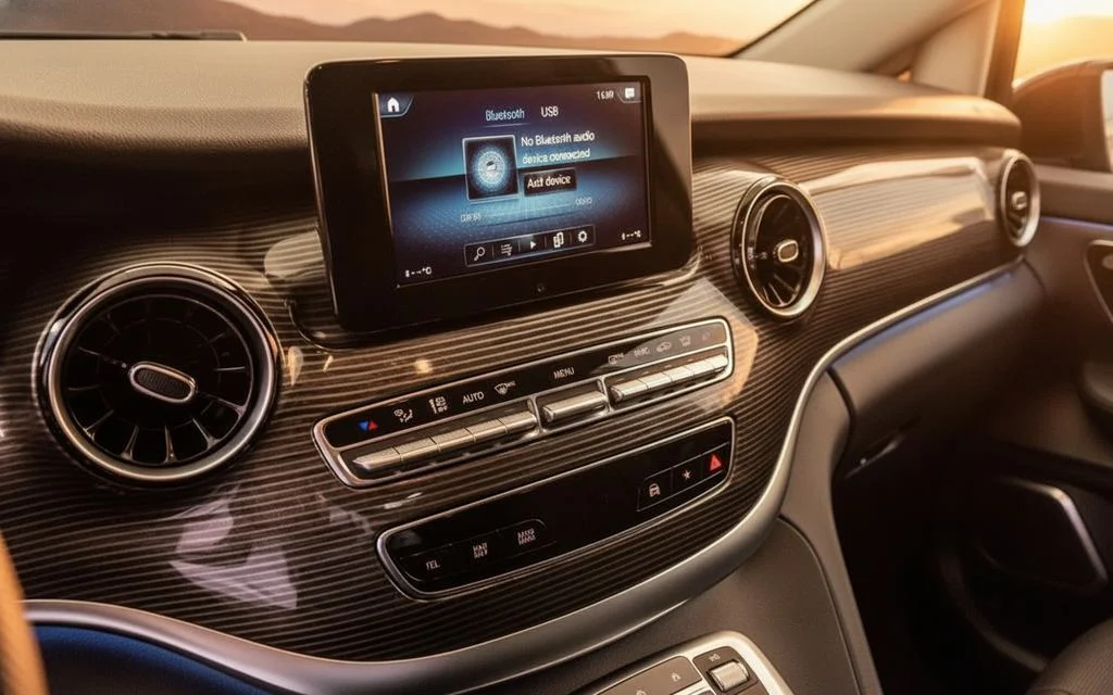 Mercedes V Class 2022 dashboard and infotainment