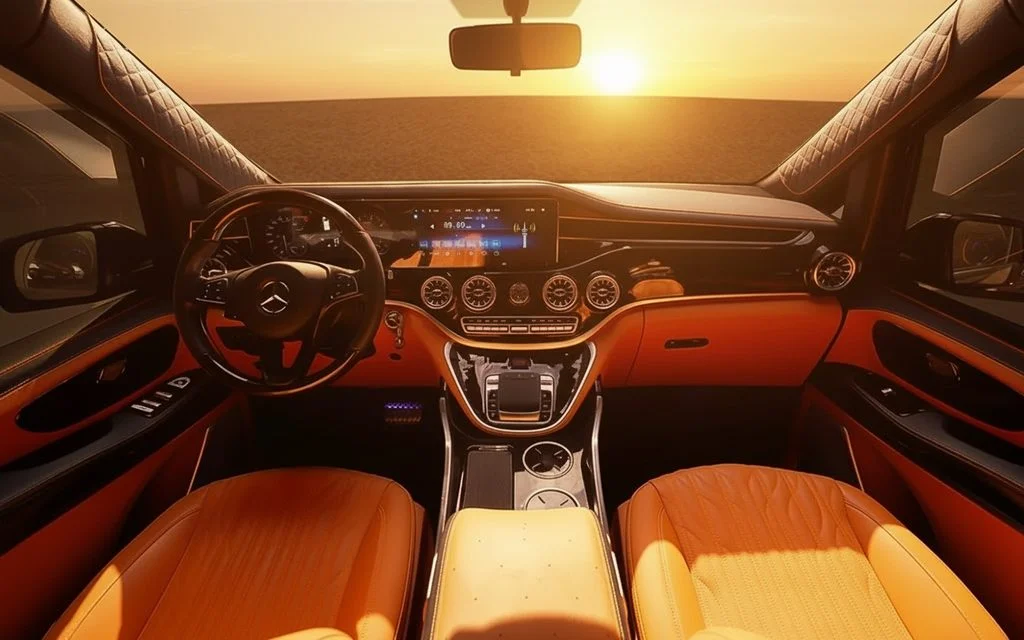 Mercedes V Class 2023 interior view showing trim