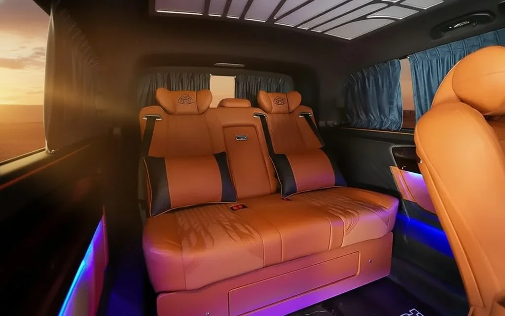 Mercedes V Class 2023 leather seats and cabin