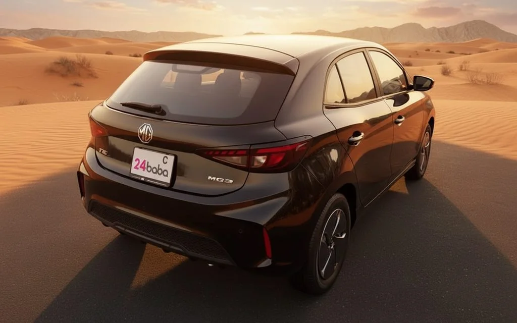 Mg 3 2025 Black rear view showing taillights