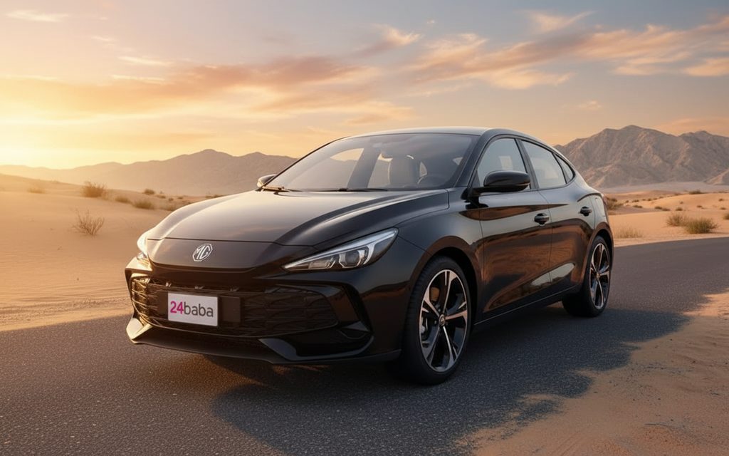 Mg 3 2025 Black front view with headlights